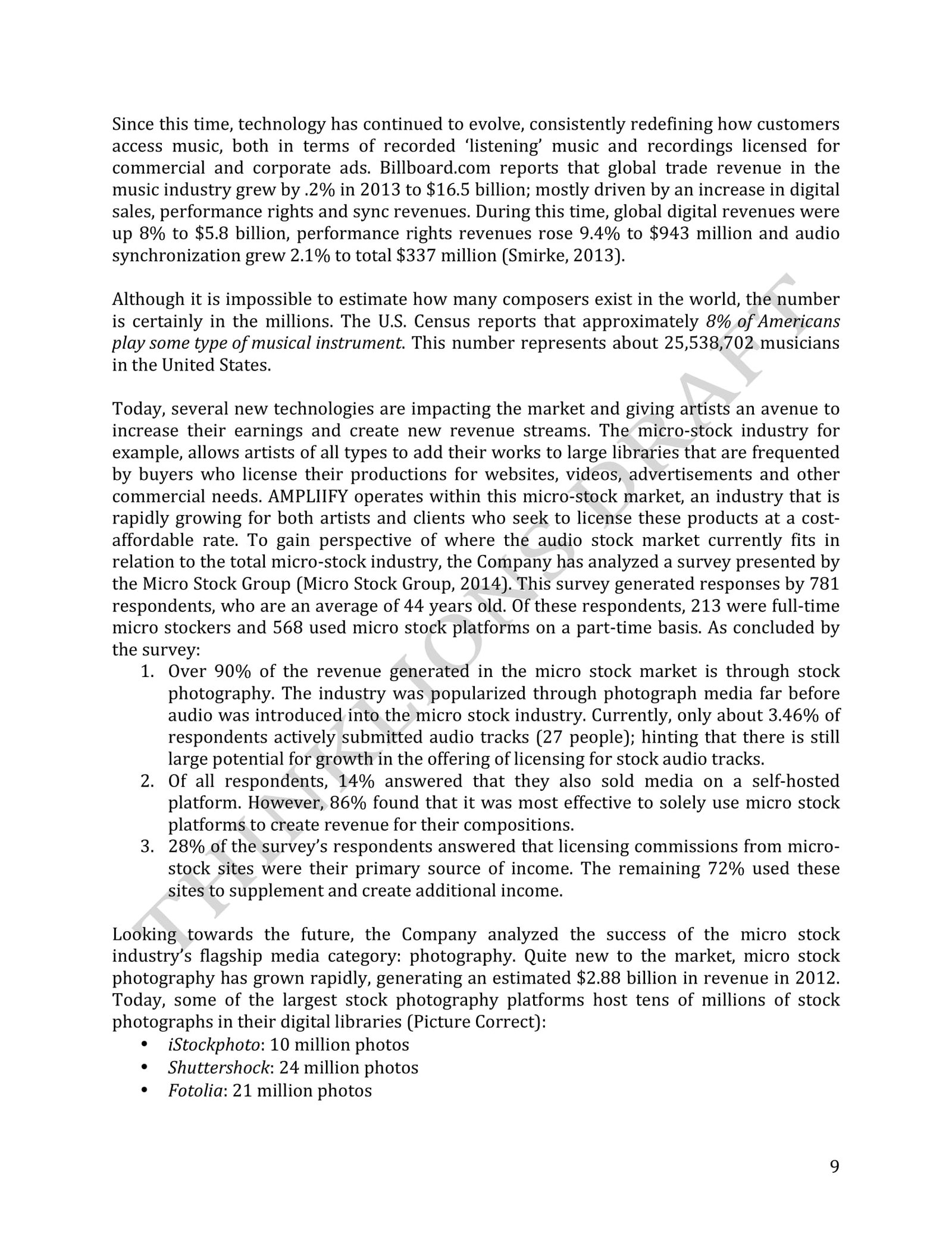business plan example - page 9
