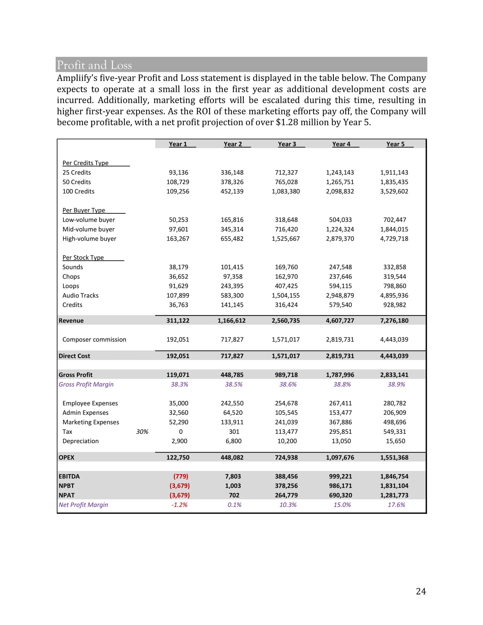 business plan company - page 24