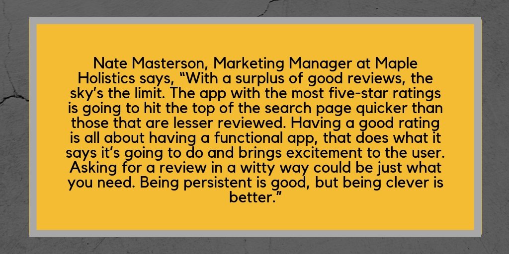 Advertising your app with reviews