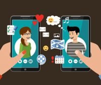image of two users and a dating app