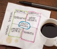 SWOT analysis on a napkin