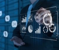 app metrics - man drawing charts and graphs